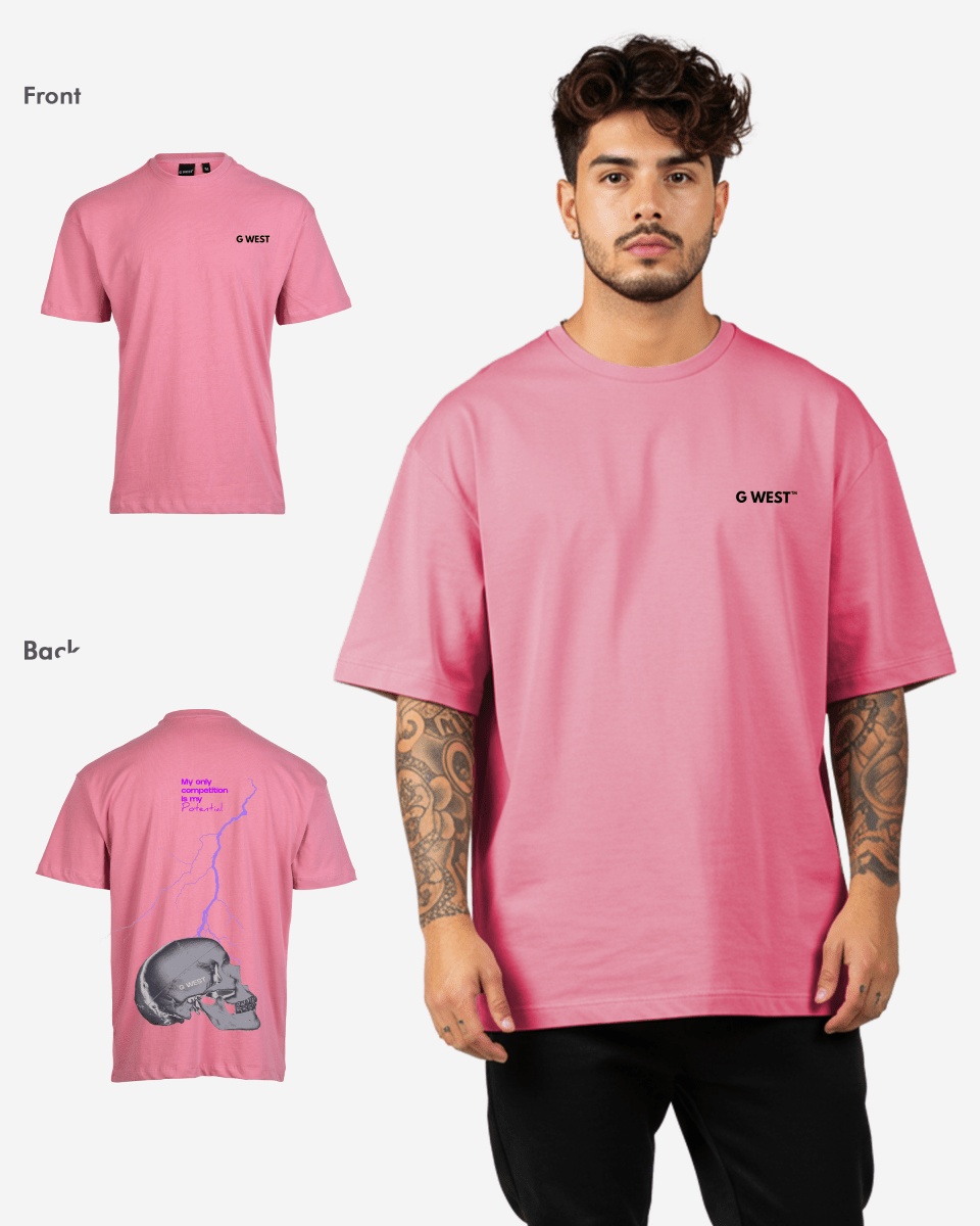 G West Oversized Lighting Skull Tee