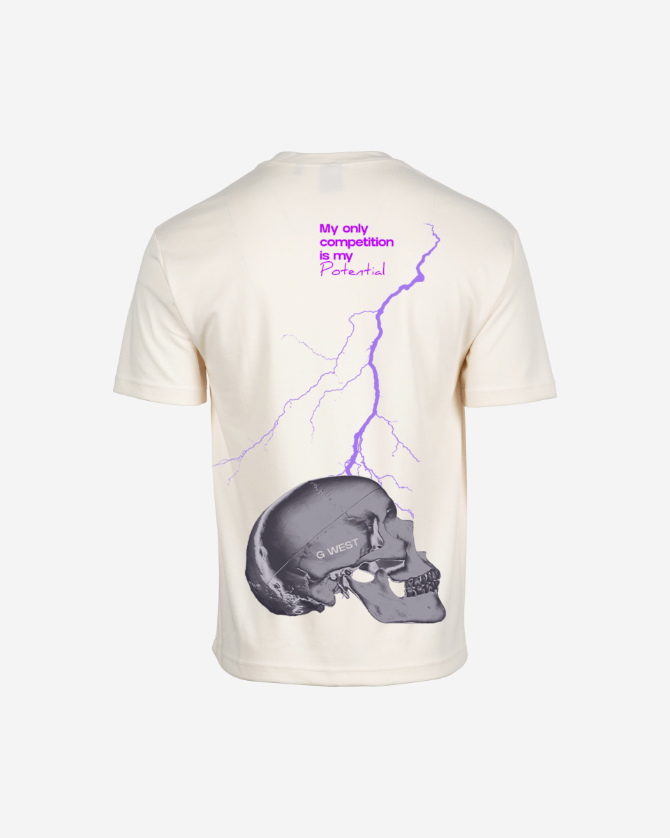 G West Oversized Lighting Skull Tee