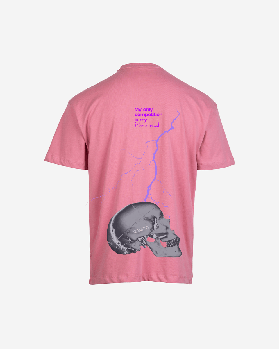 G West Oversized Lighting Skull Tee