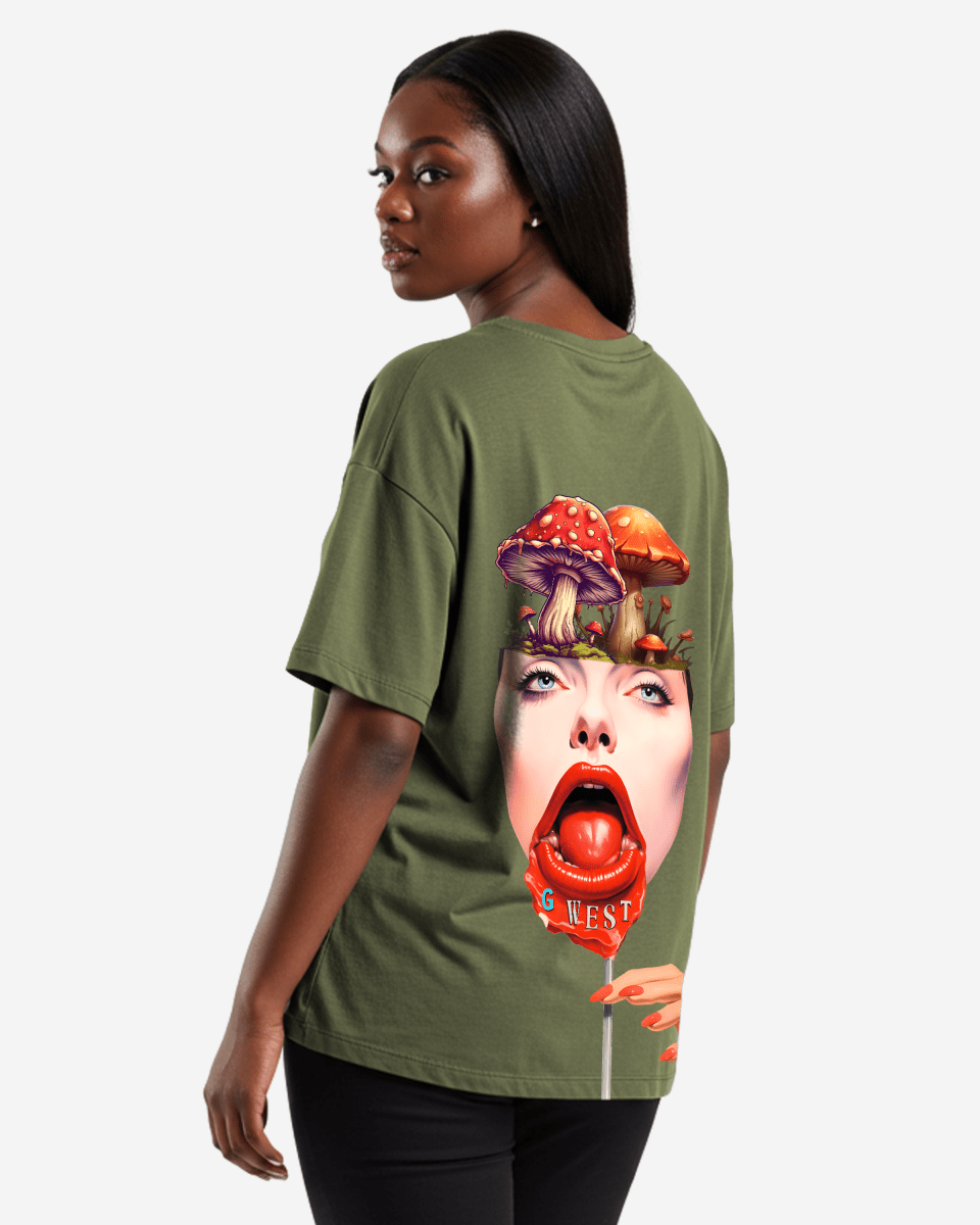 G West Oversized Lollipop Mushroom Oversized Tee - WOMEN