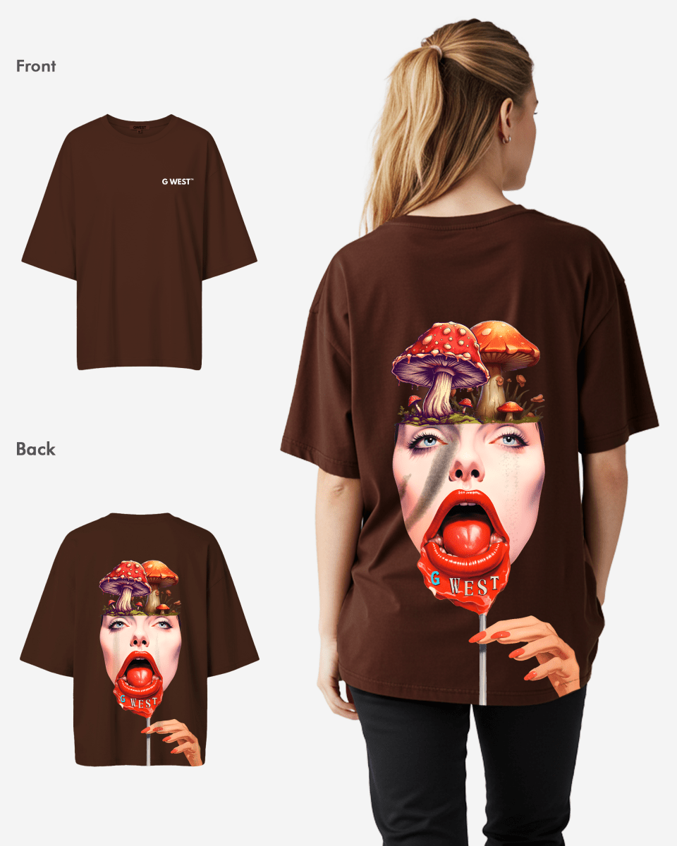 G West Oversized Lollipop Mushroom Oversized Tee - WOMEN
