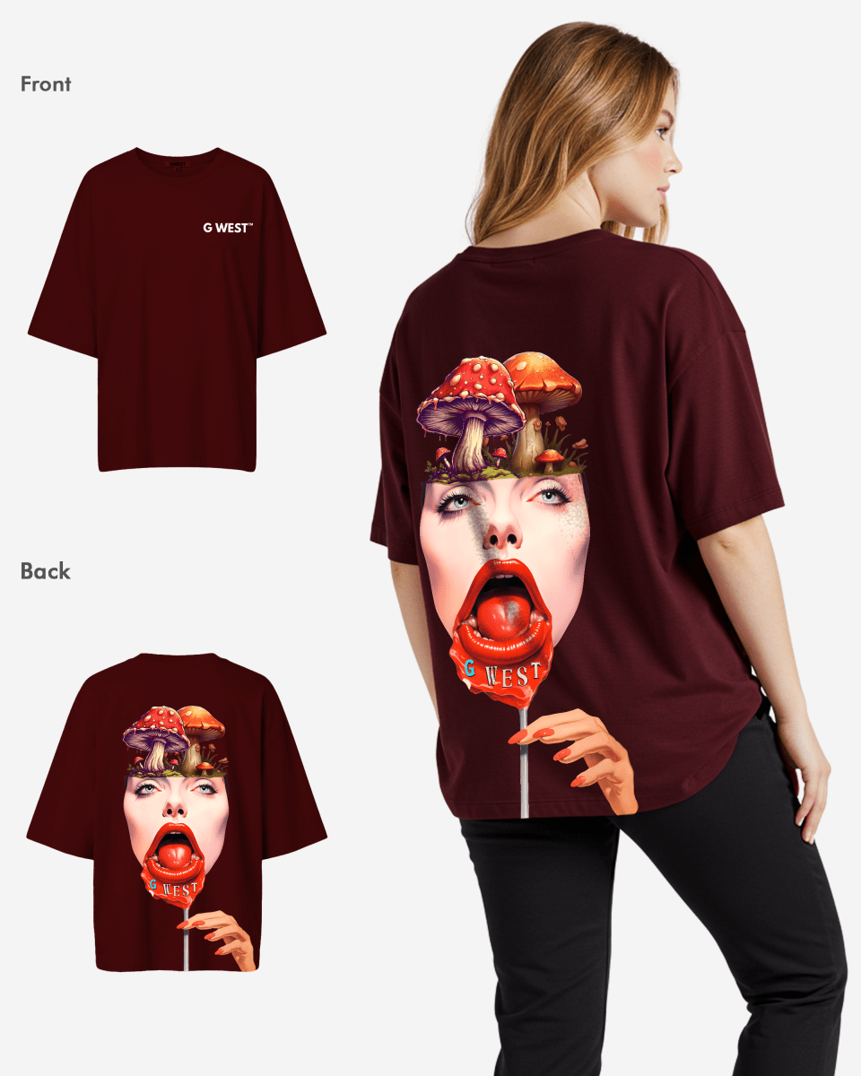 G West Oversized Lollipop Mushroom Oversized Tee - WOMEN