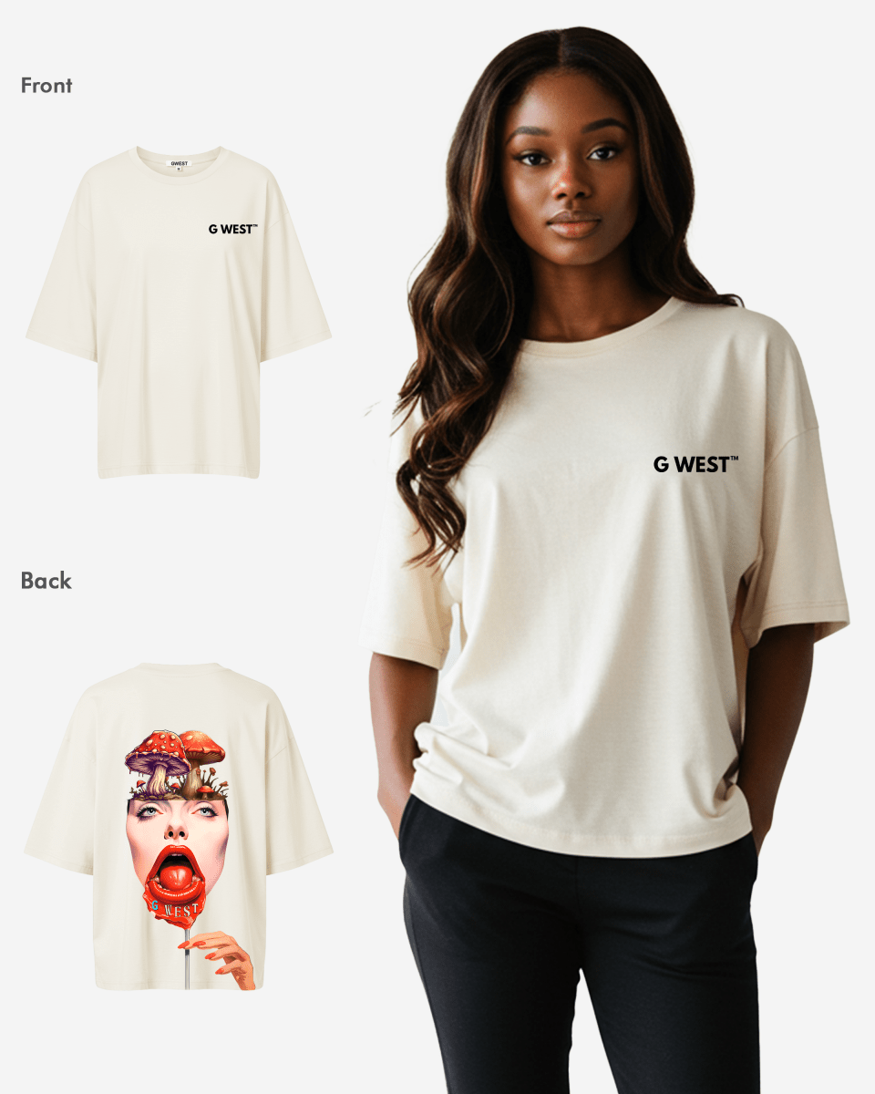 G West Oversized Lollipop Mushroom Oversized Tee - WOMEN