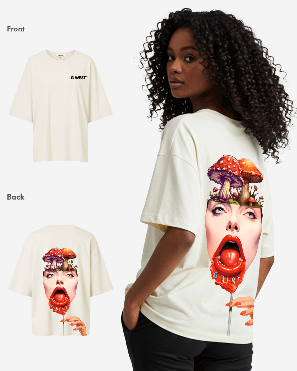 G West Oversized Lollipop Mushroom Oversized Tee - WOMEN