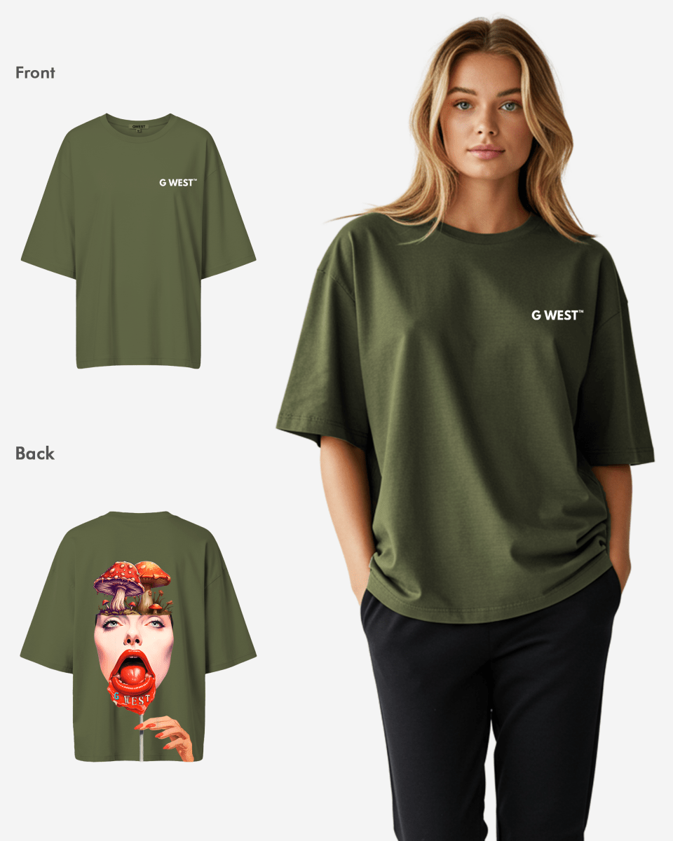 G West Oversized Lollipop Mushroom Oversized Tee - WOMEN