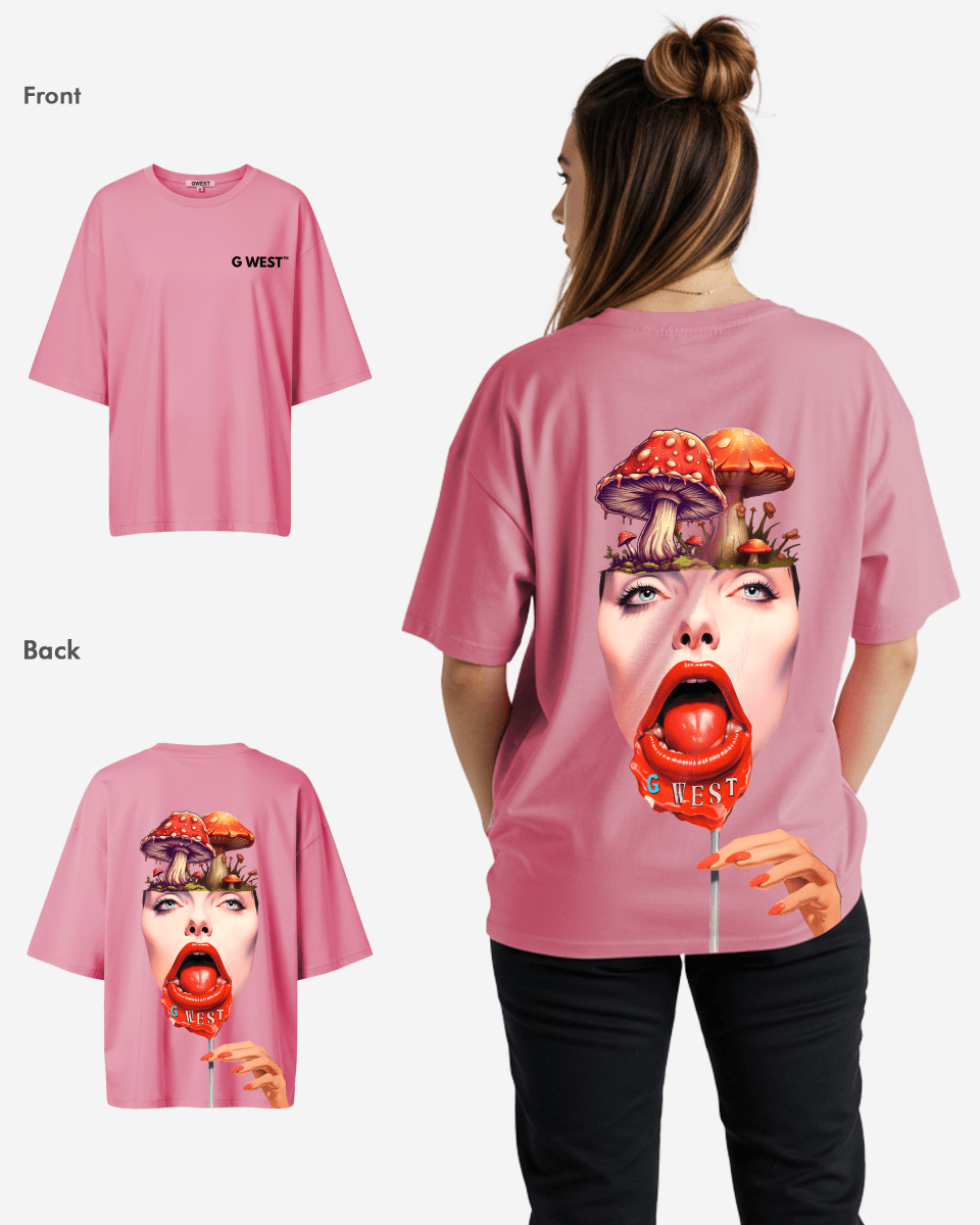 G West Oversized Lollipop Mushroom Oversized Tee - WOMEN