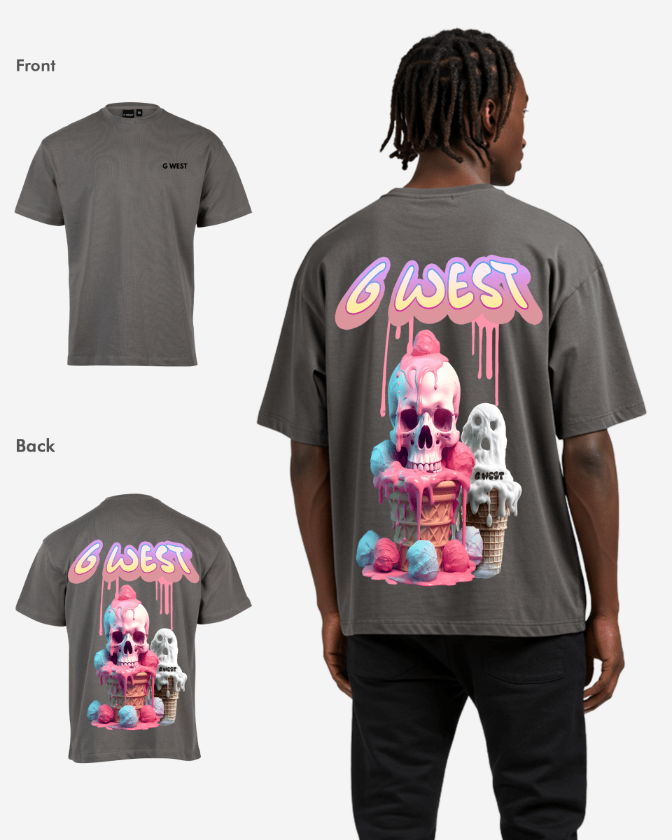G West Oversized Melting Ice Cream Tee