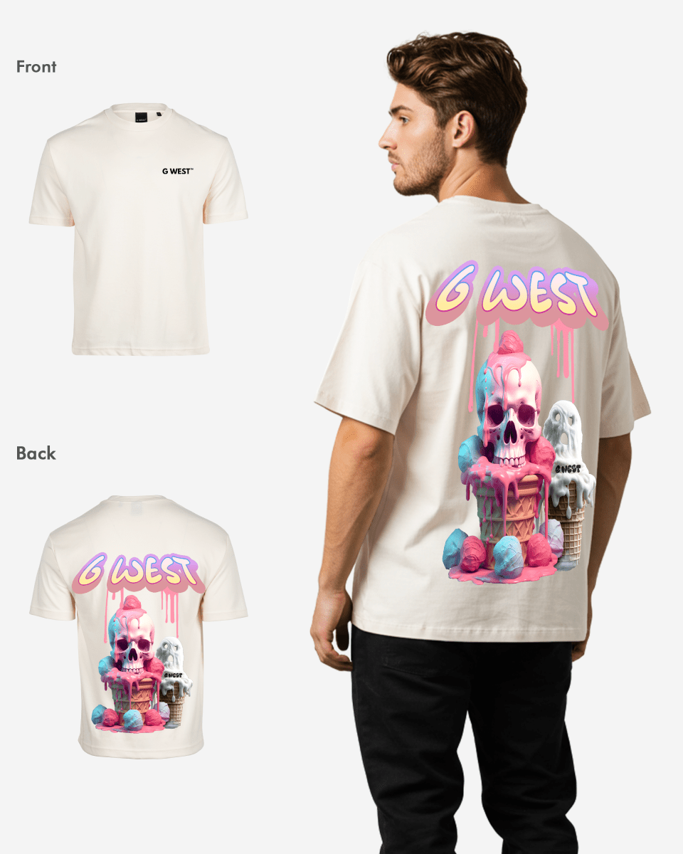G West Oversized Melting Ice Cream Tee