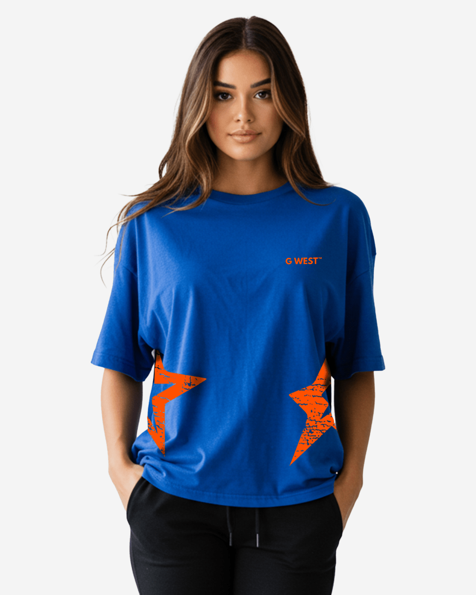 G West Oversized New York Arch Logo With Star Tee - WOMEN
