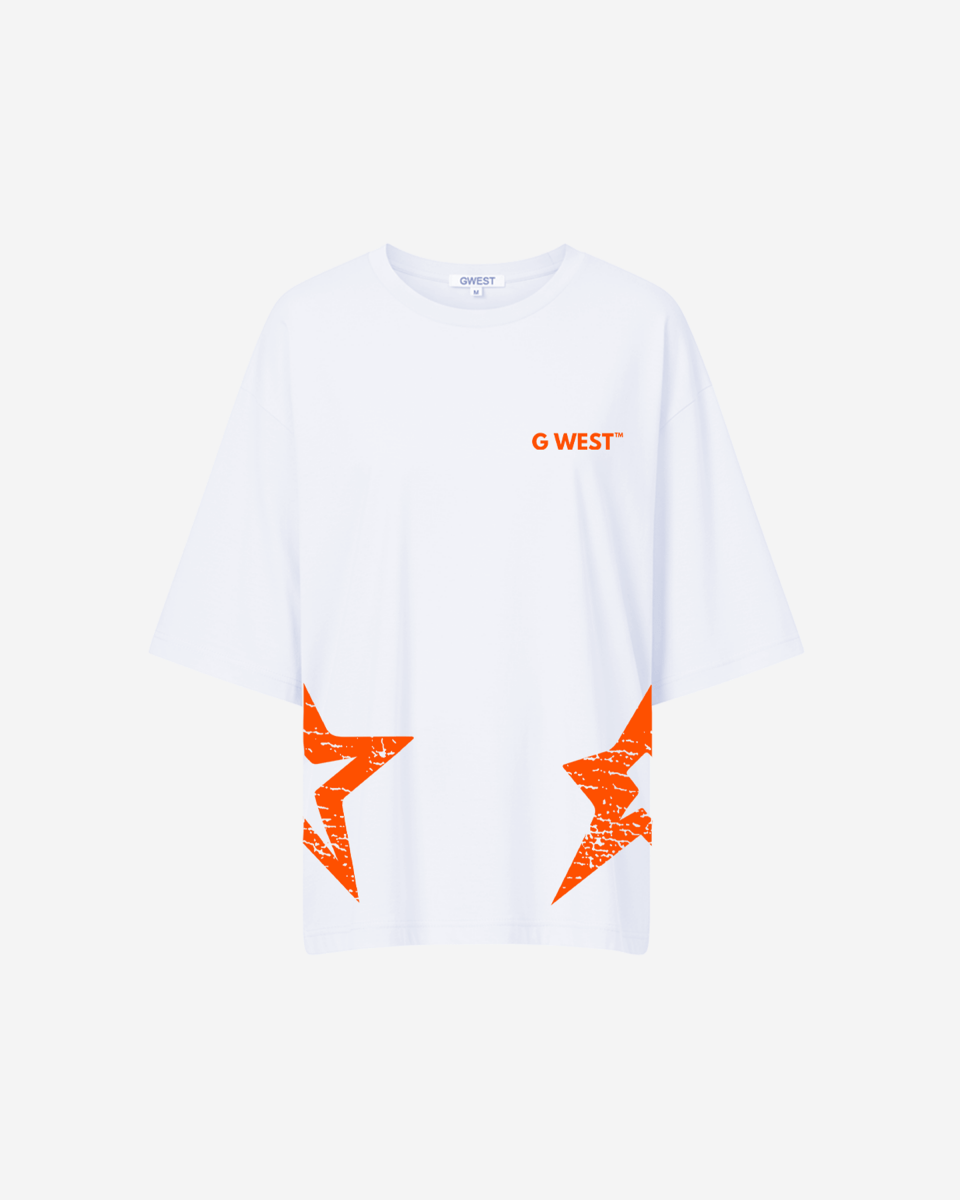 G West Oversized New York Arch Logo With Star Tee - WOMEN
