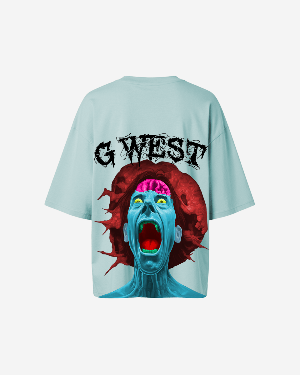 G West Oversized Premium Erupt Brain T-Shirt - WOMEN