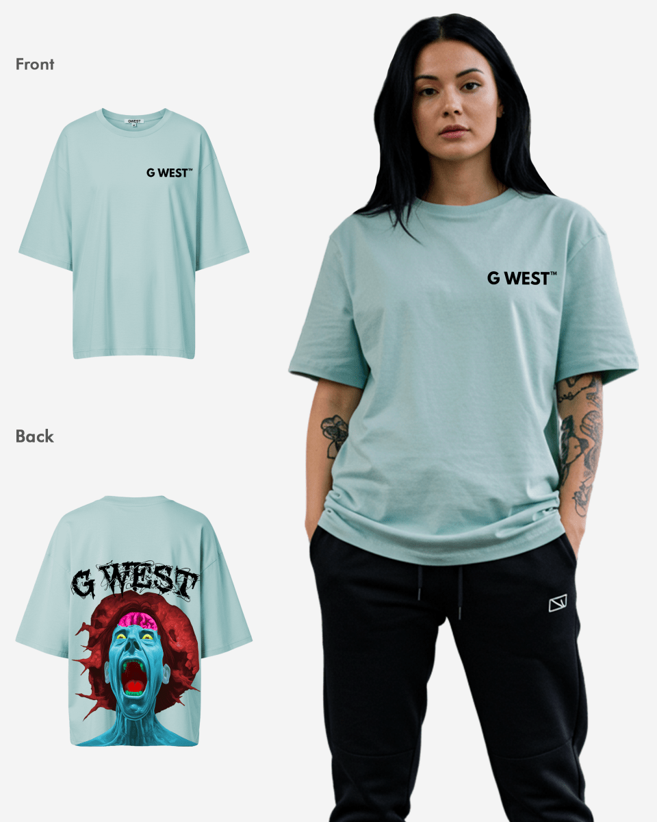 G West Oversized Premium Erupt Brain T-Shirt - WOMEN