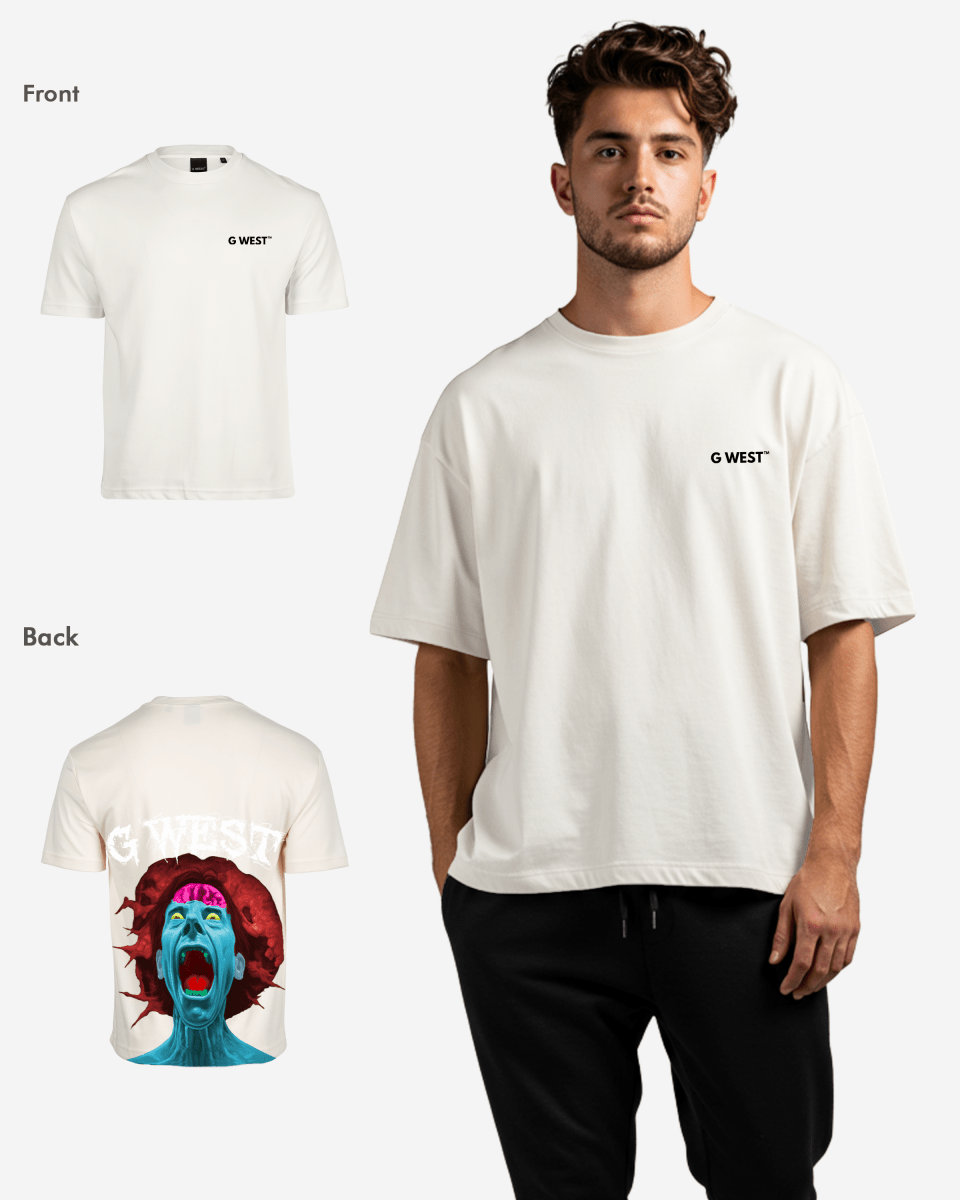 G West Oversized Premium Erupt Brain T-Shirt