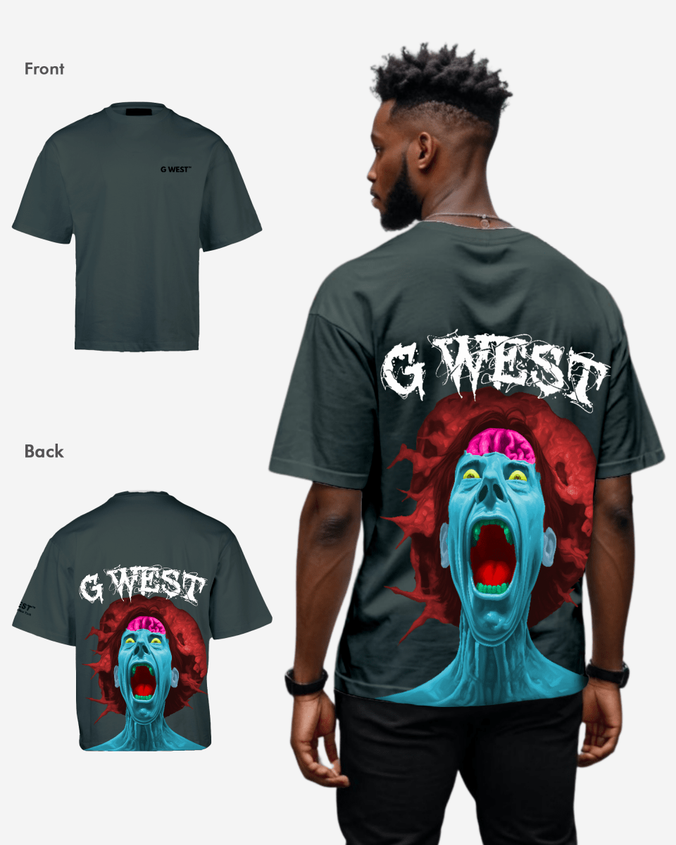 G West Oversized Premium Erupt Brain T-Shirt