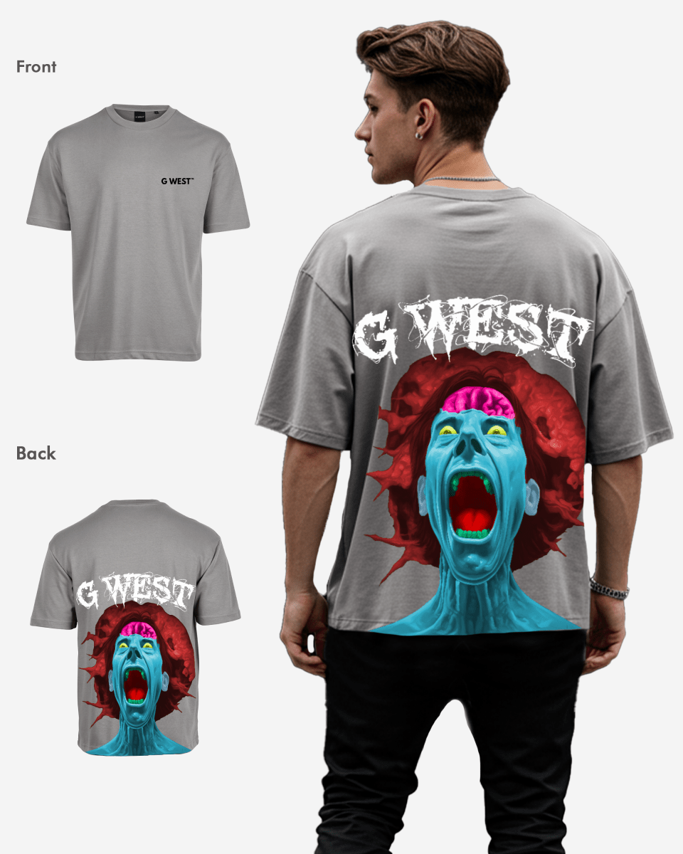 G West Oversized Premium Erupt Brain T-Shirt