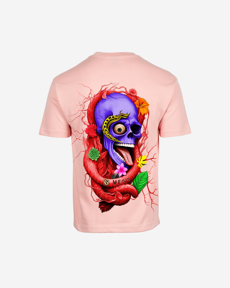 G WEST OVERSIZED PREMIUM SNAKE SKULL T-SHIRT