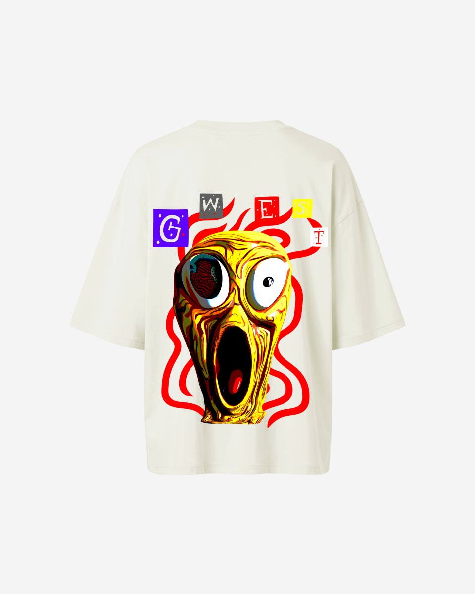 G West Oversized Premium T Shirt Scary Face - WOMEN