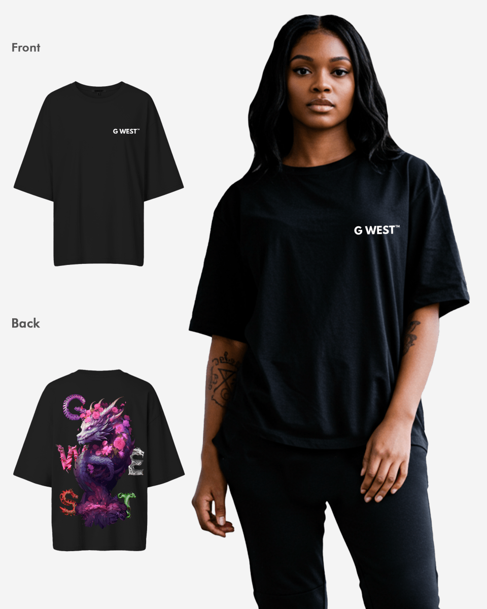 G West Oversized Purple Dragon Tee - Women