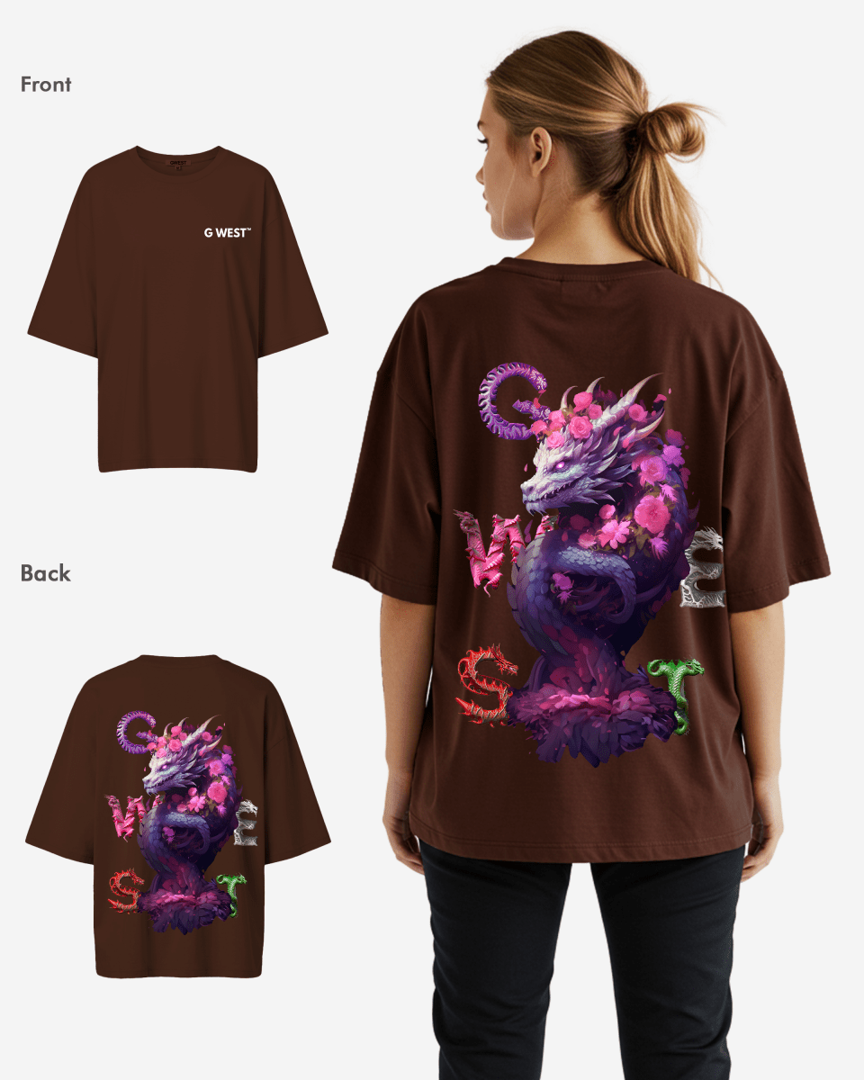 G West Oversized Purple Dragon Tee - Women