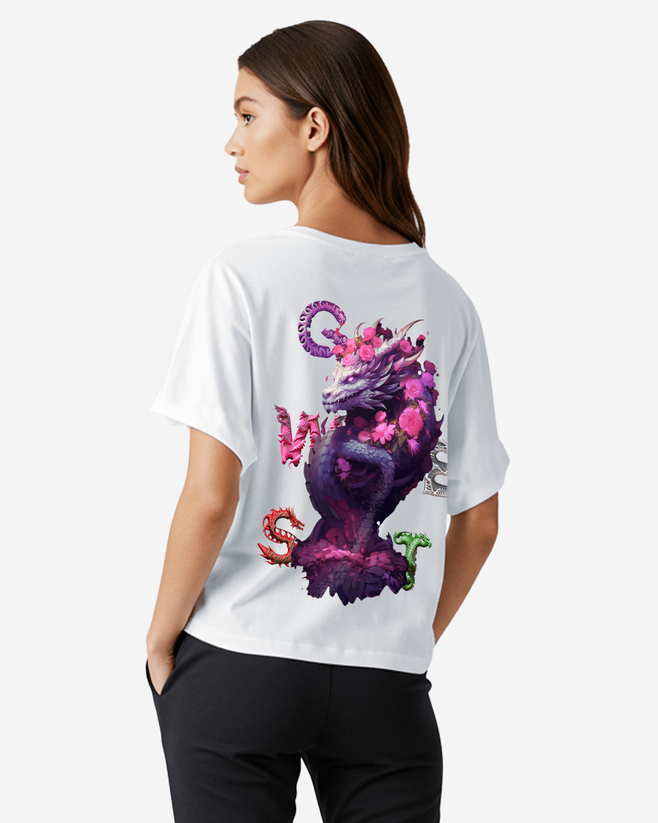 G West Oversized Purple Dragon Tee - Women