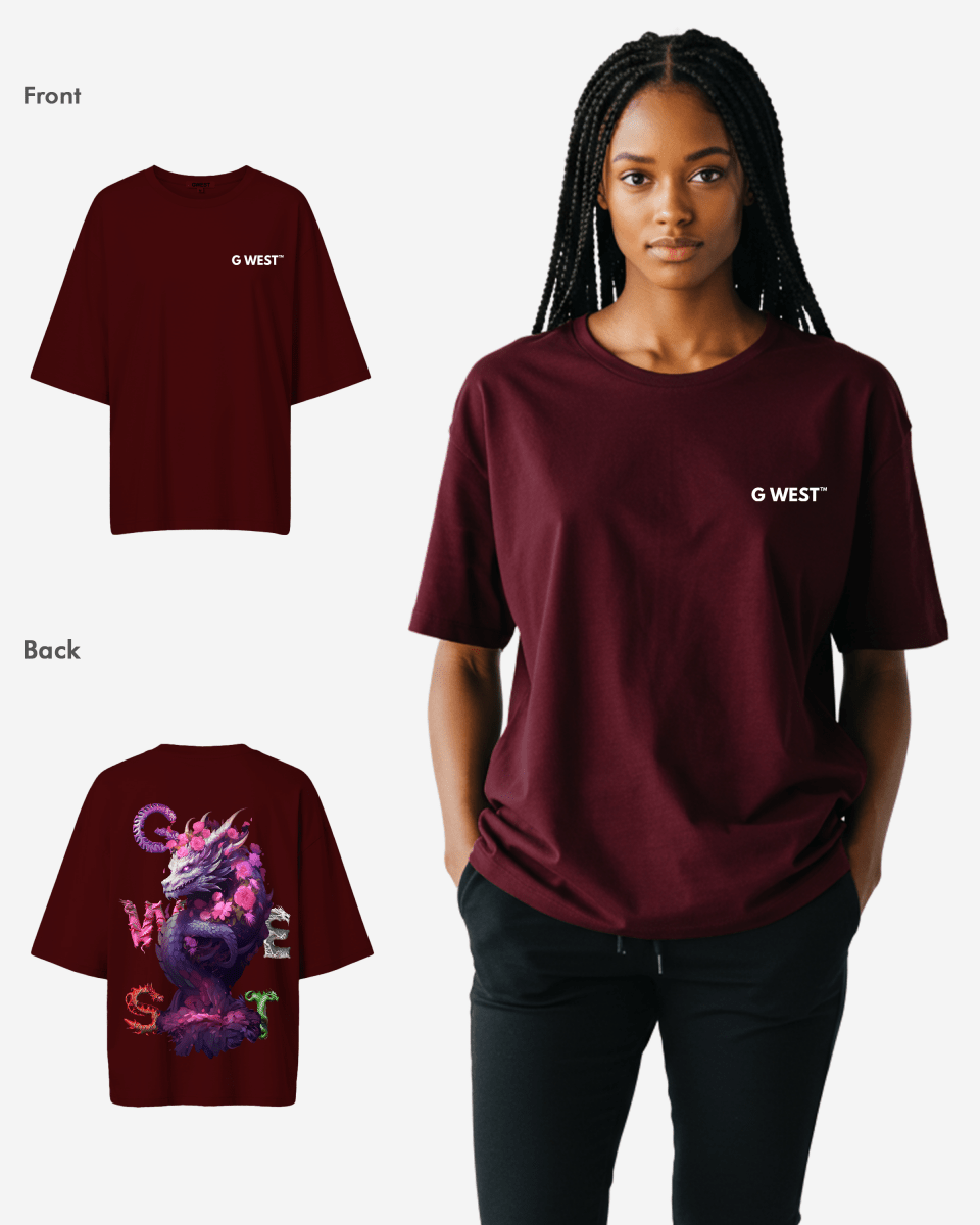 G West Oversized Purple Dragon Tee - Women