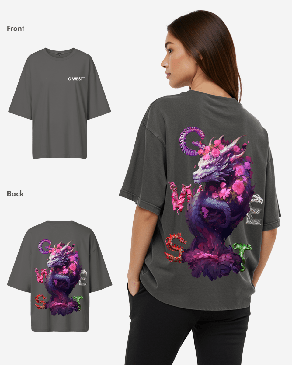G West Oversized Purple Dragon Tee - Women
