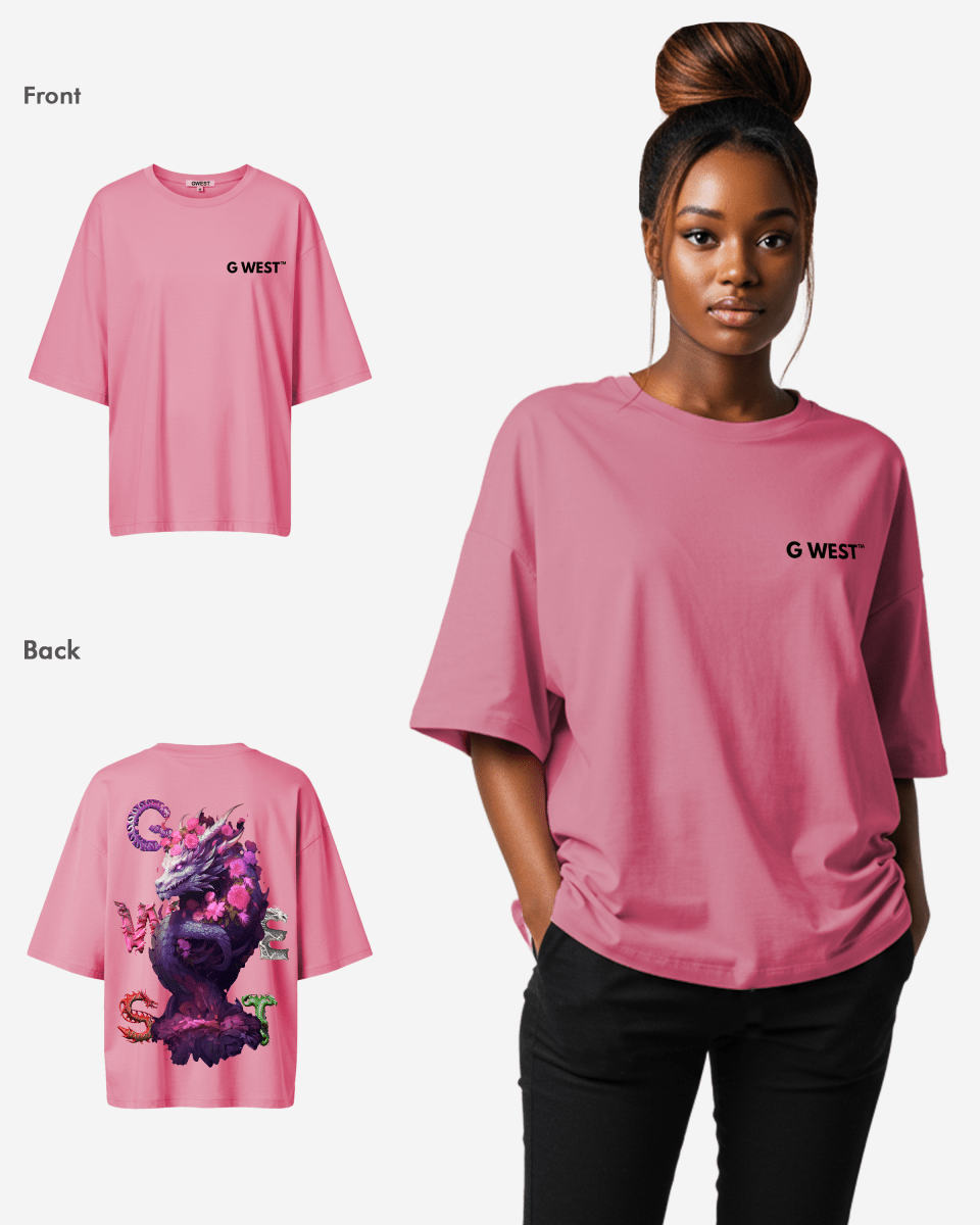 G West Oversized Purple Dragon Tee - Women