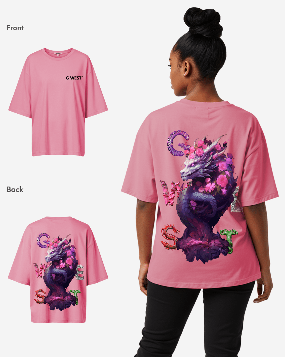 G West Oversized Purple Dragon Tee - Women