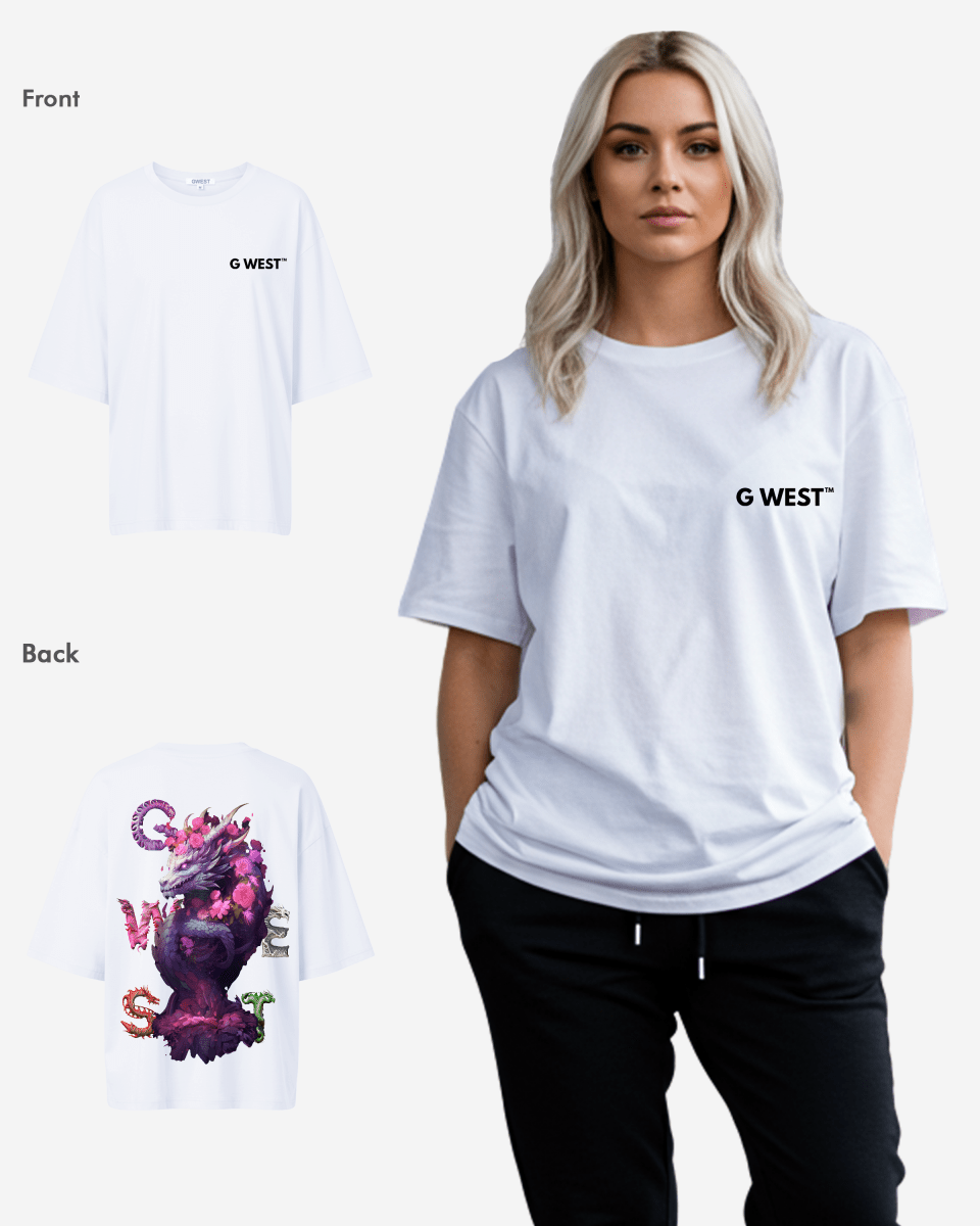 G West Oversized Purple Dragon Tee - Women