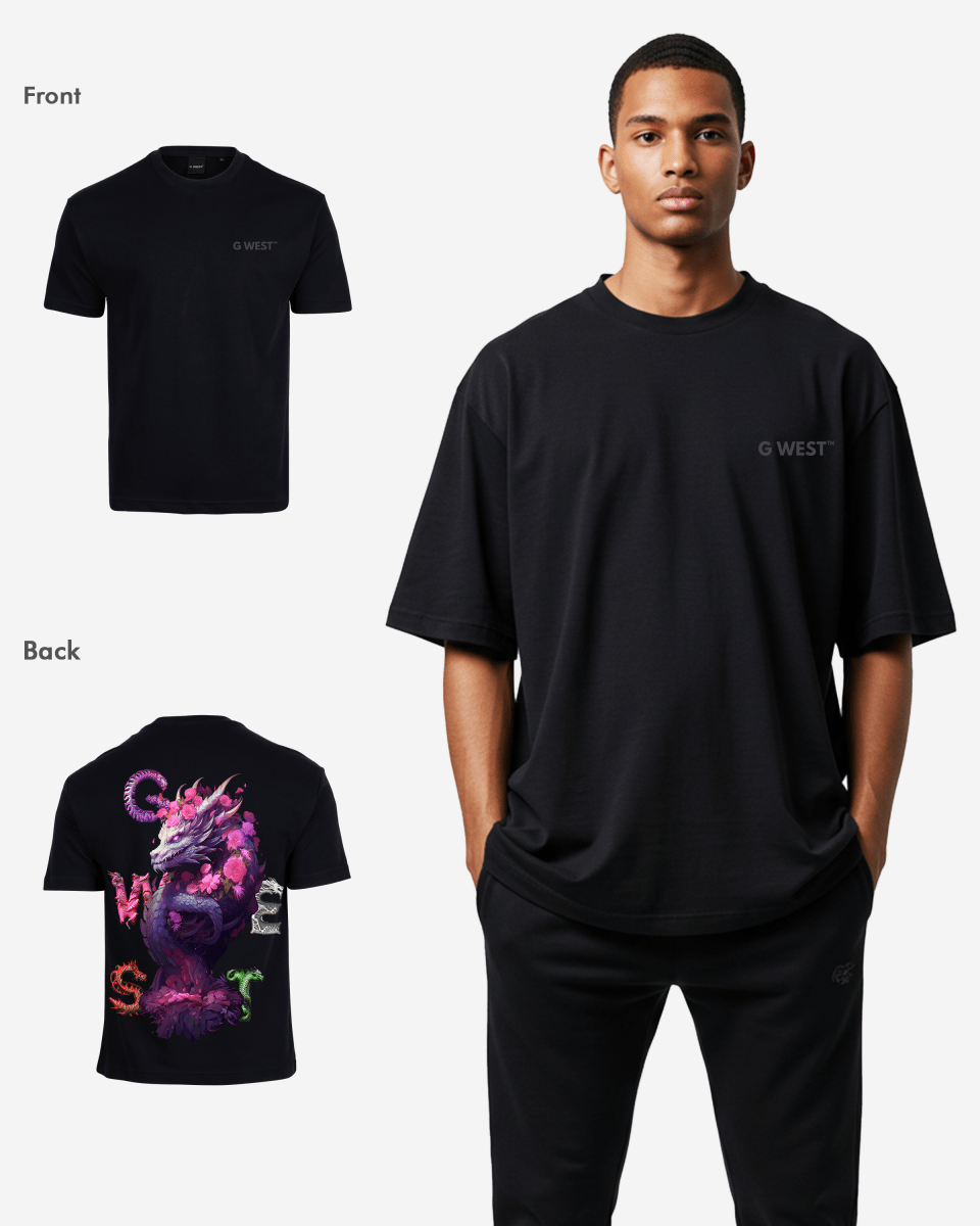 G West Oversized Purple Dragon Tee