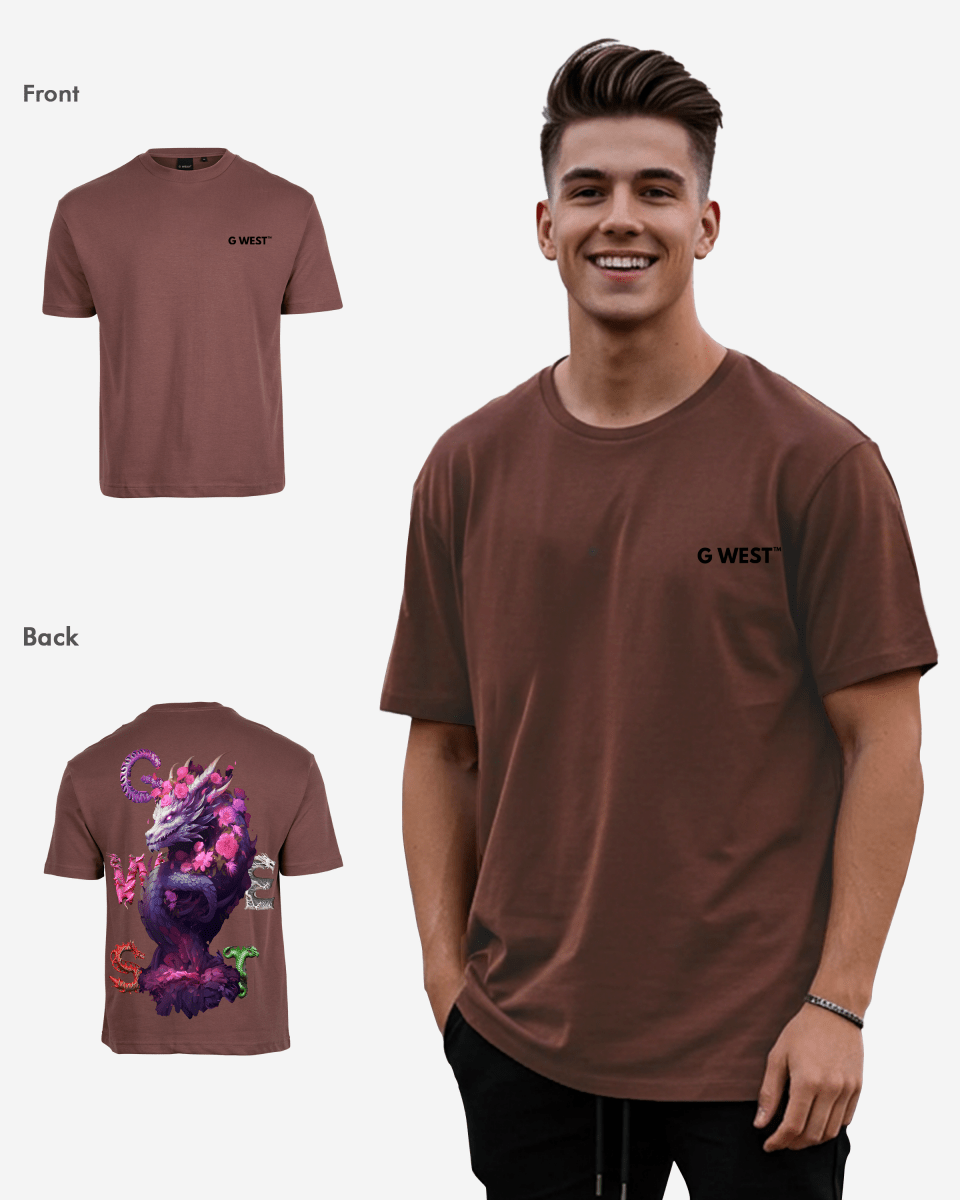 G West Oversized Purple Dragon Tee