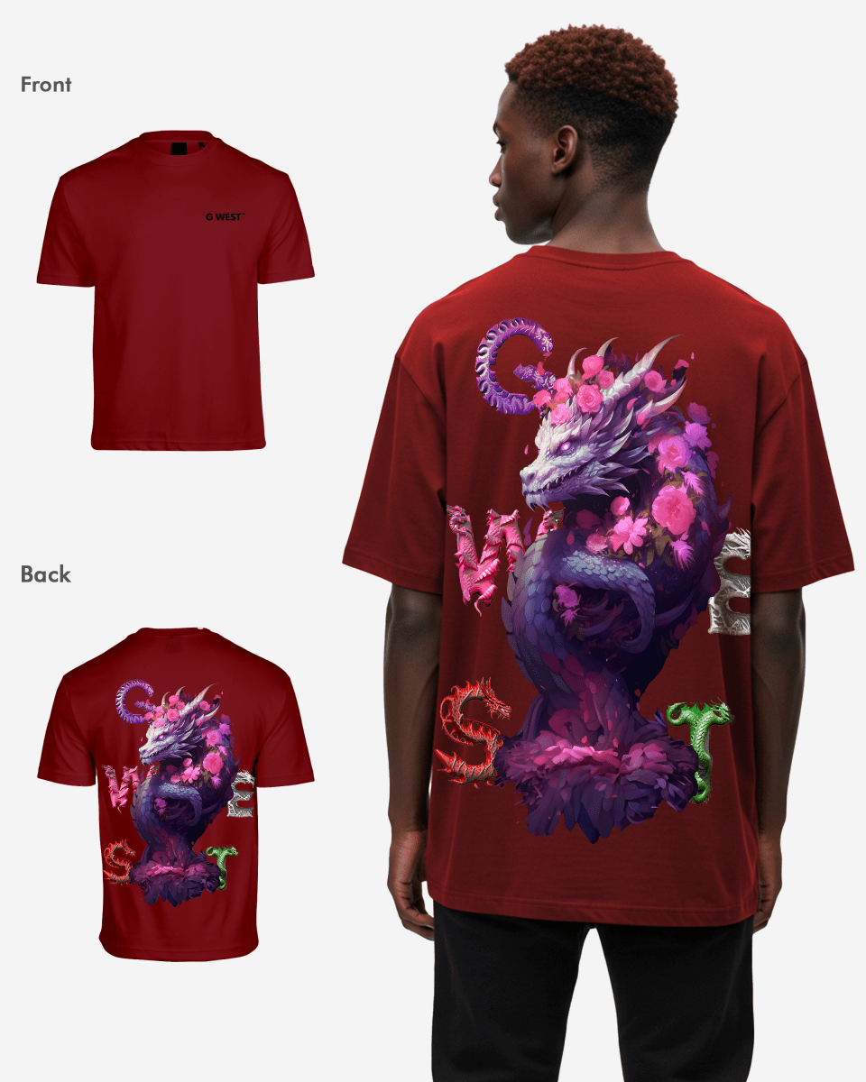 G West Oversized Purple Dragon Tee