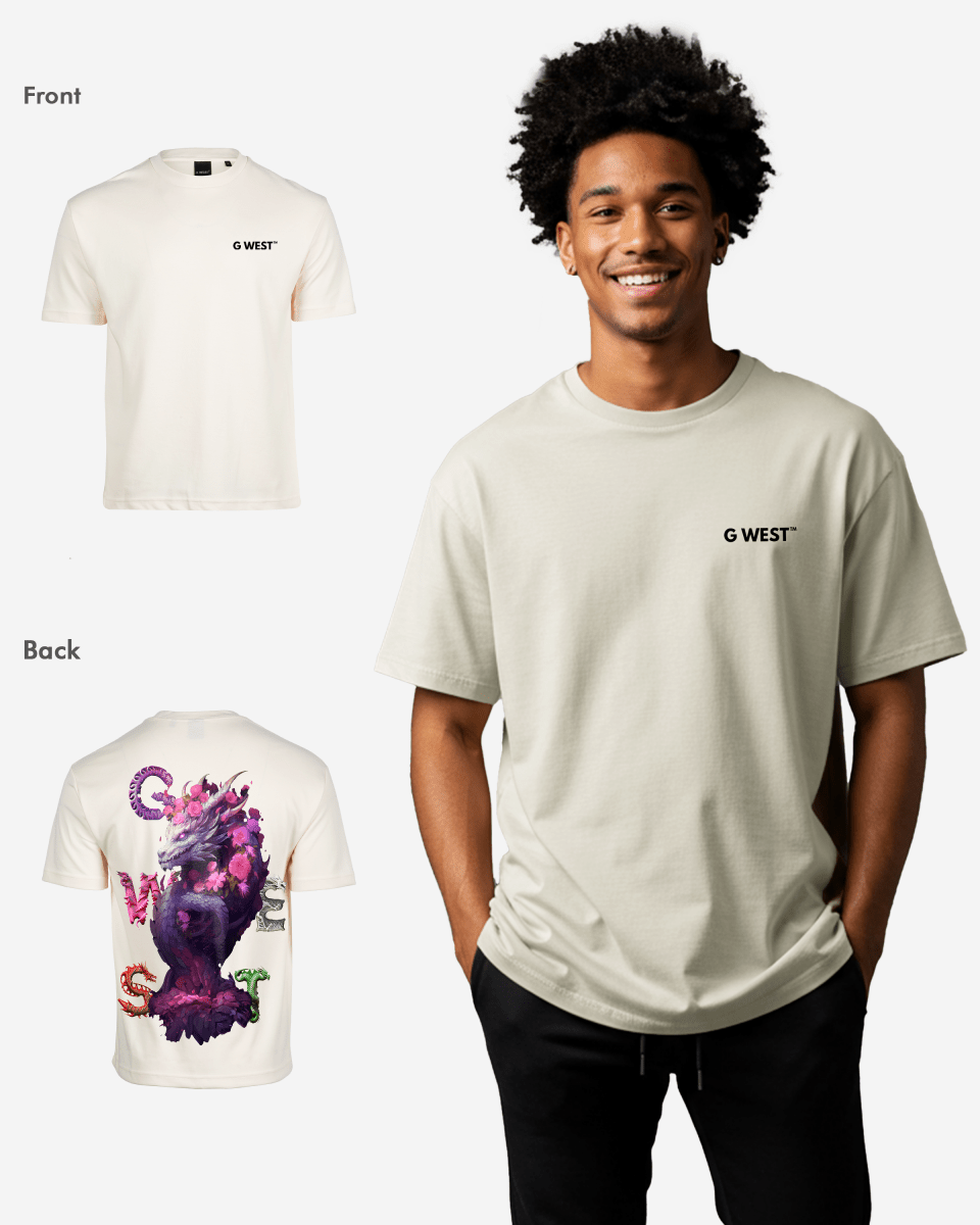 G West Oversized Purple Dragon Tee