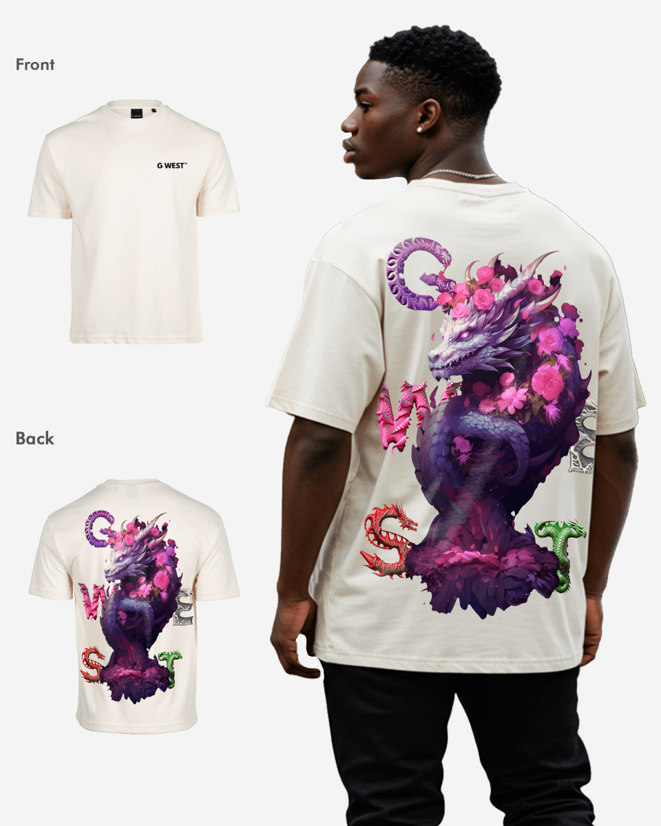G West Oversized Purple Dragon Tee