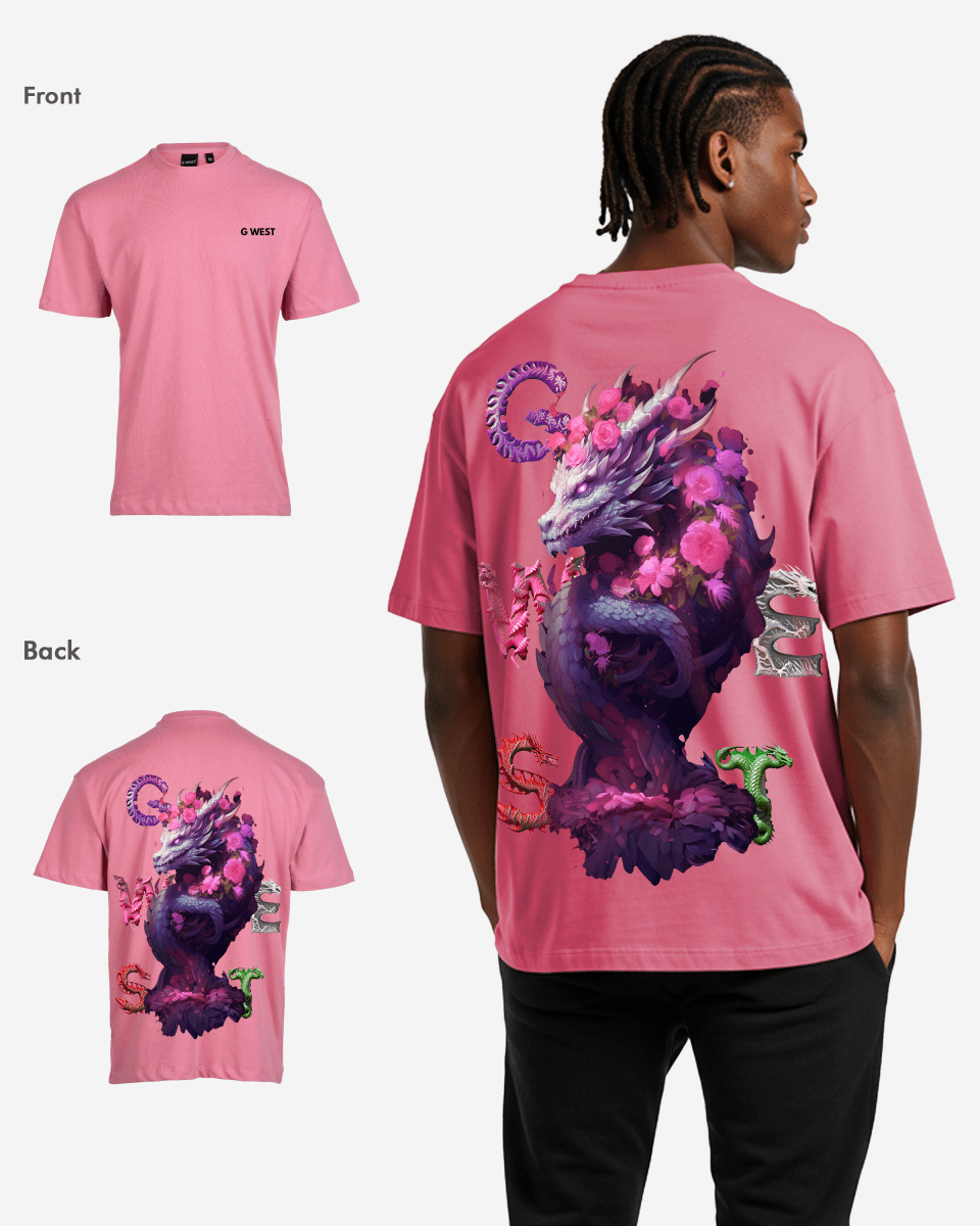 G West Oversized Purple Dragon Tee