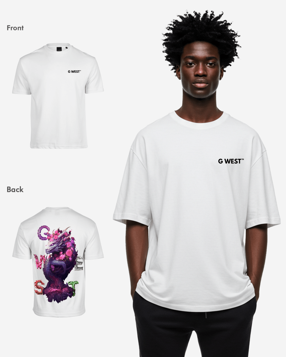 G West Oversized Purple Dragon Tee
