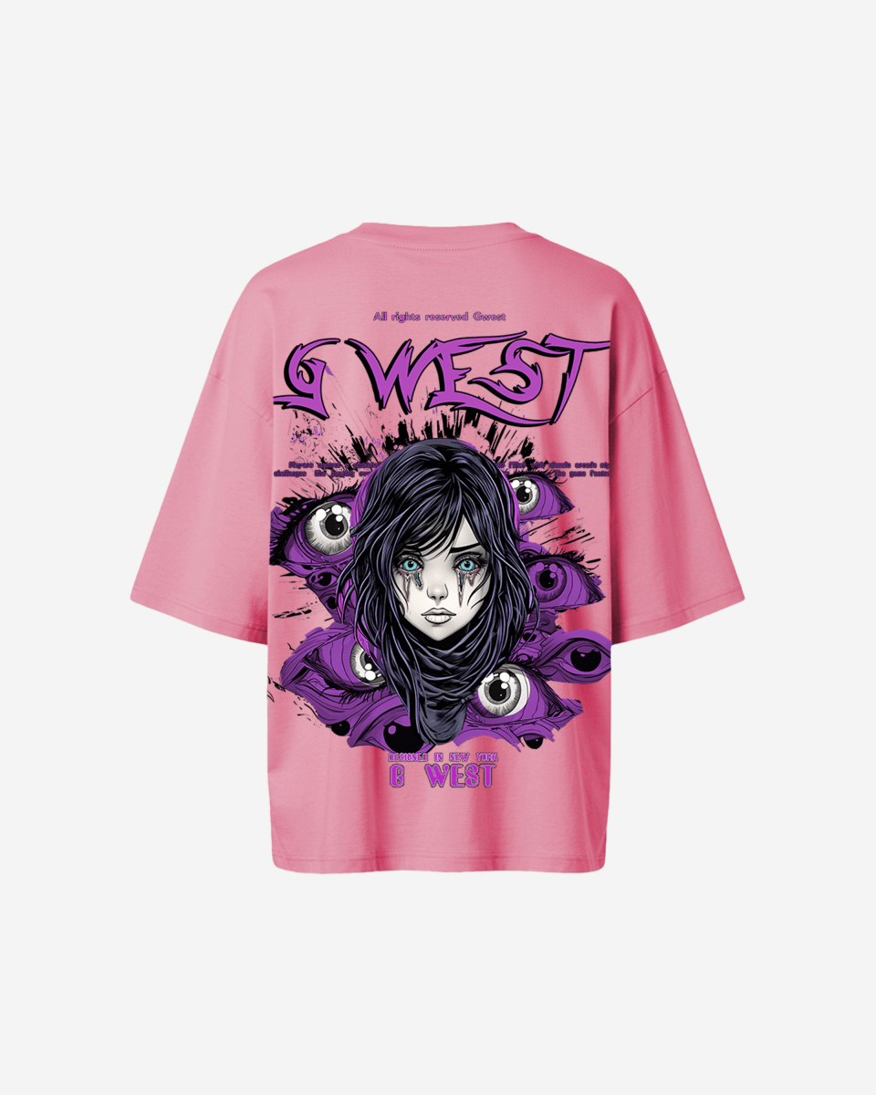 G West Oversized Purple Eye Tee - WOMEN