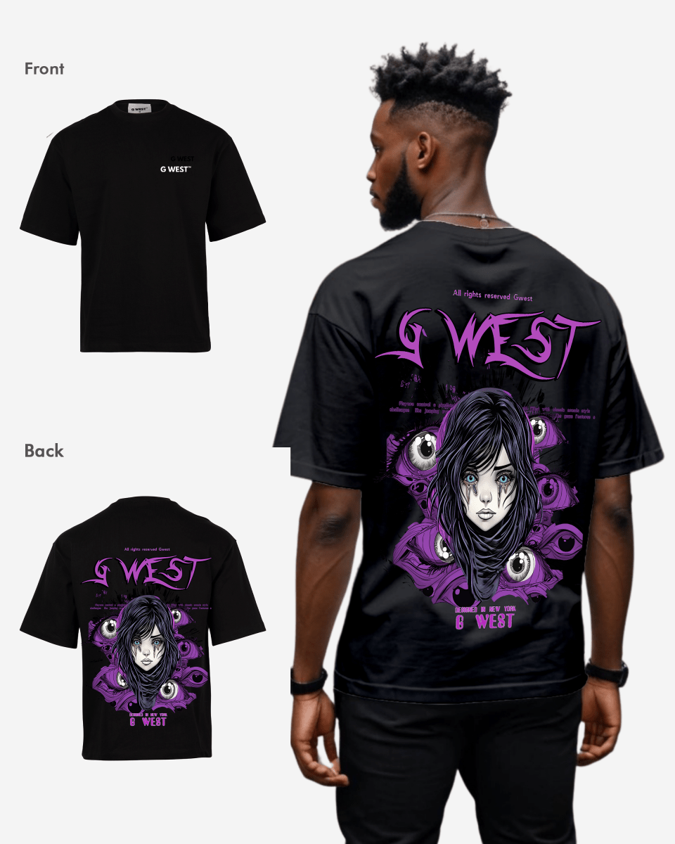 G West Oversized Purple Eye Tee