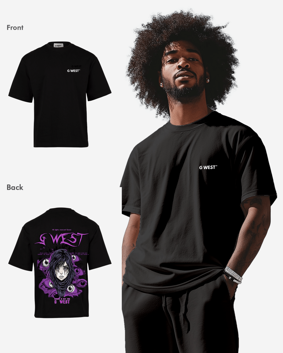 G West Oversized Purple Eye Tee