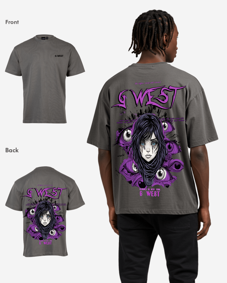 G West Oversized Purple Eye Tee