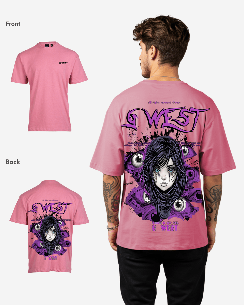 G West Oversized Purple Eye Tee