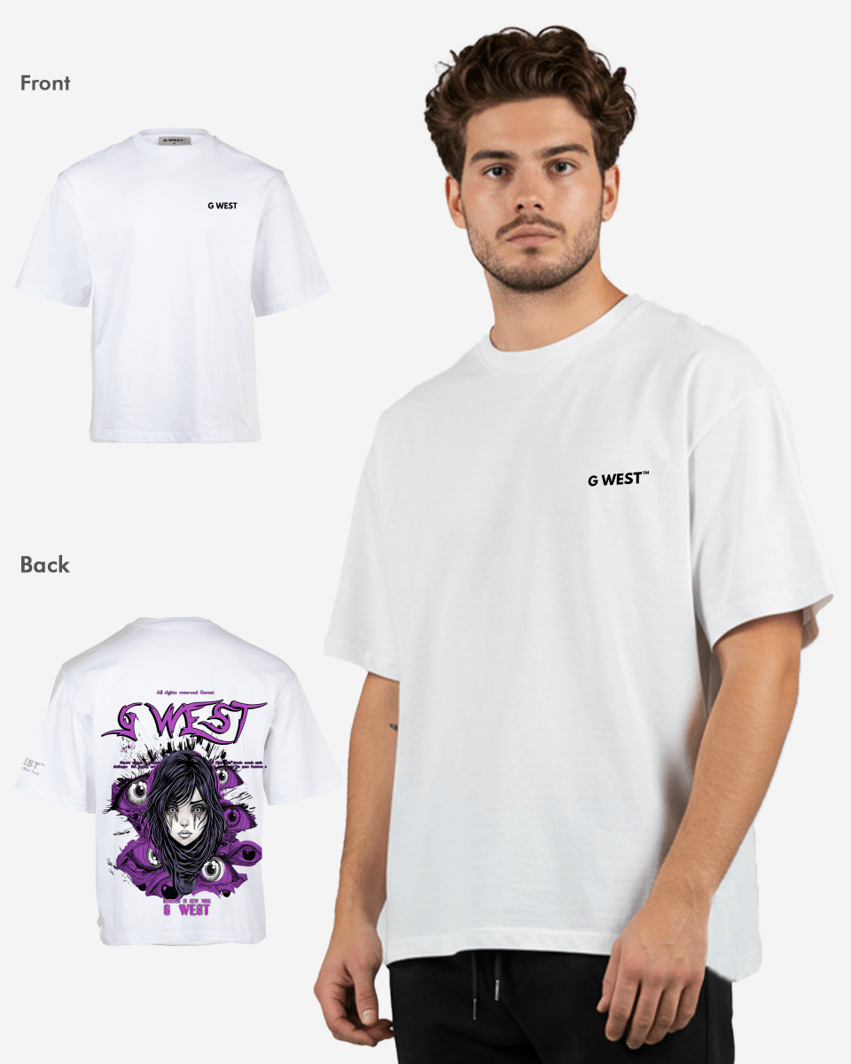 G West Oversized Purple Eye Tee
