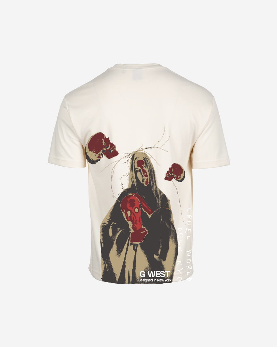 G West Oversized Red Skull Tee
