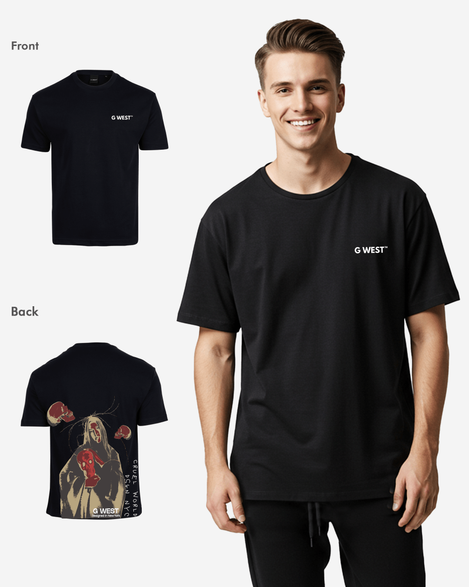 G West Oversized Red Skull Tee