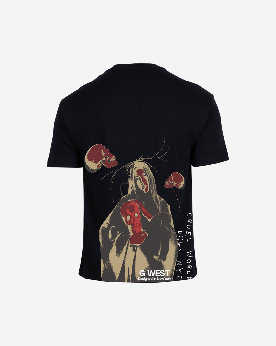 G West Oversized Red Skull Tee