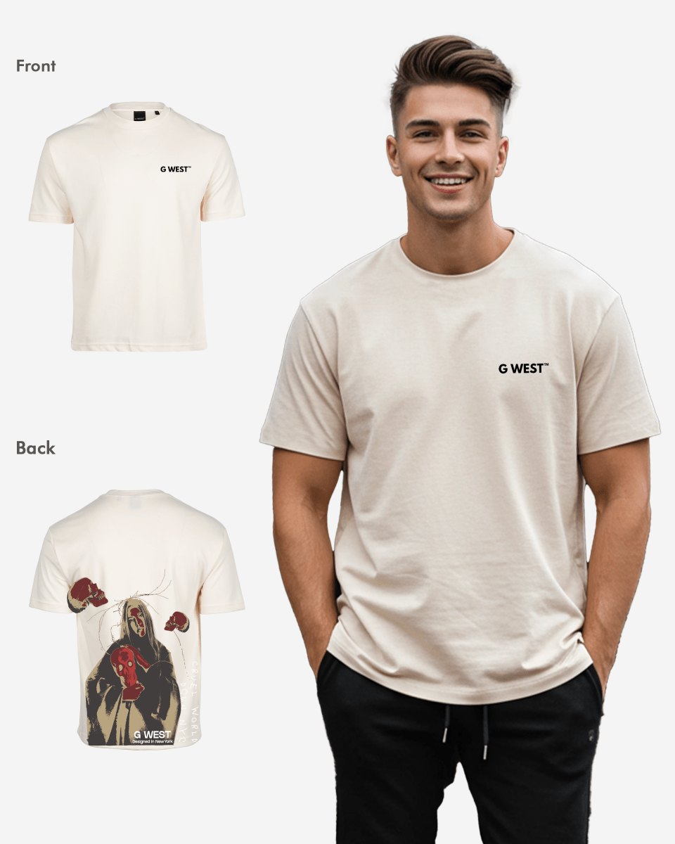 G West Oversized Red Skull Tee