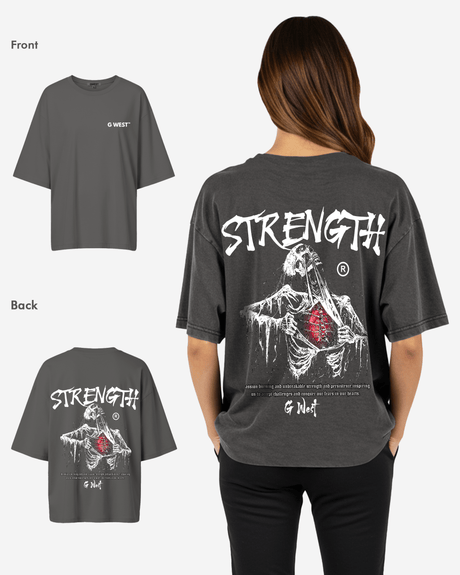 G West Oversized Ripping Skeleton Tee - WOMEN