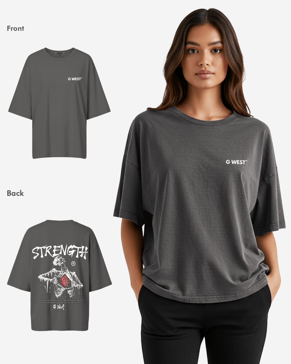 G West Oversized Ripping Skeleton Tee - WOMEN