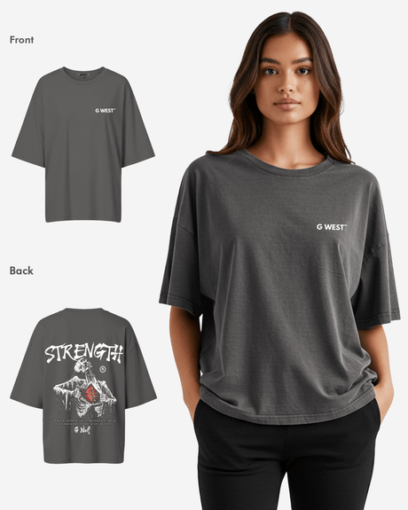 G West Oversized Ripping Skeleton Tee - WOMEN