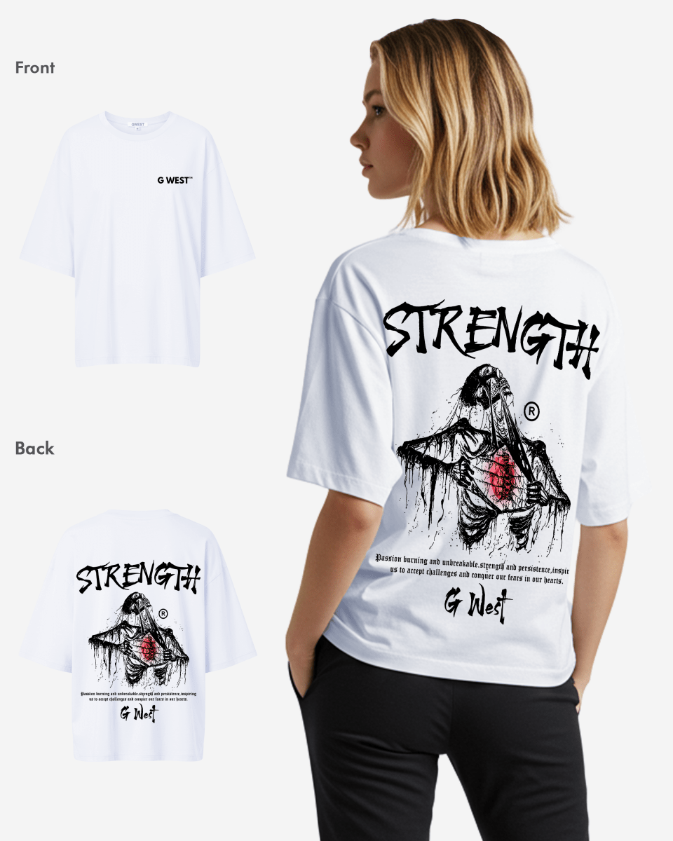 G West Oversized Ripping Skeleton Tee - WOMEN